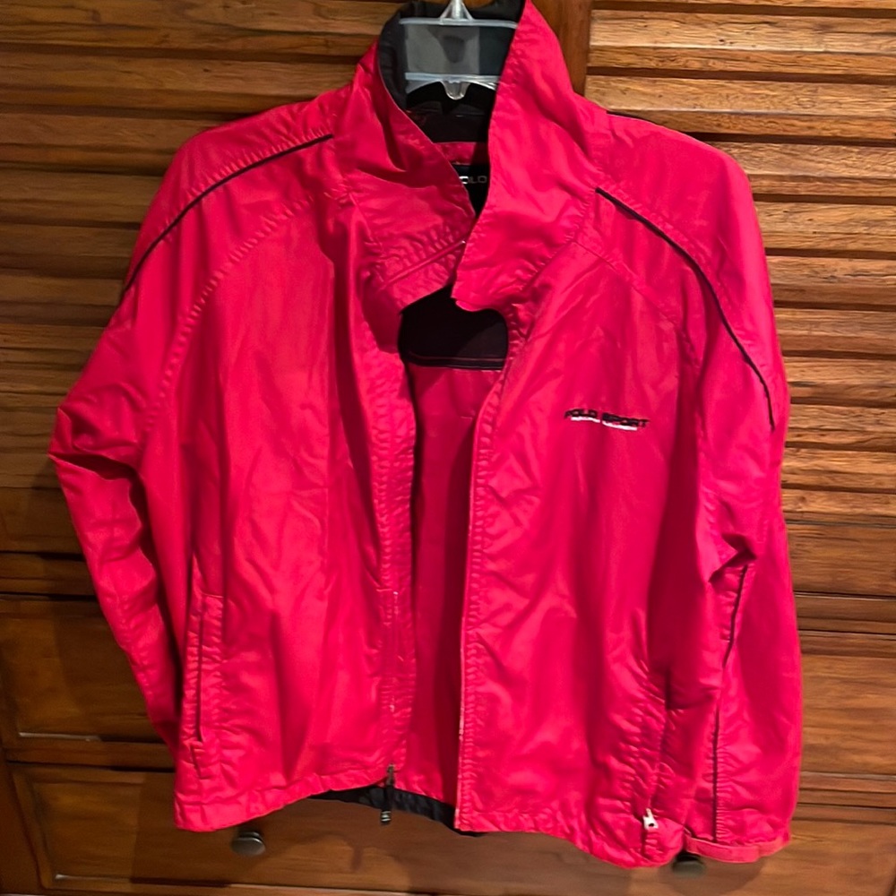 Polo sport red jacket wind breaker.